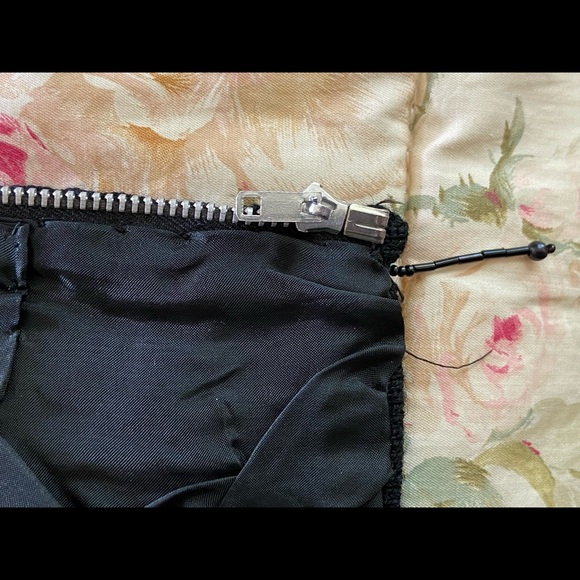 Vintage 80s Heavily Beaded/Sequined Black Wool Sleeveless Formal Evening Tank - Picture 7 of 13